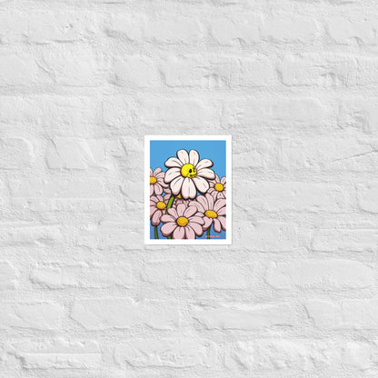 Daisy Field matte print illustration