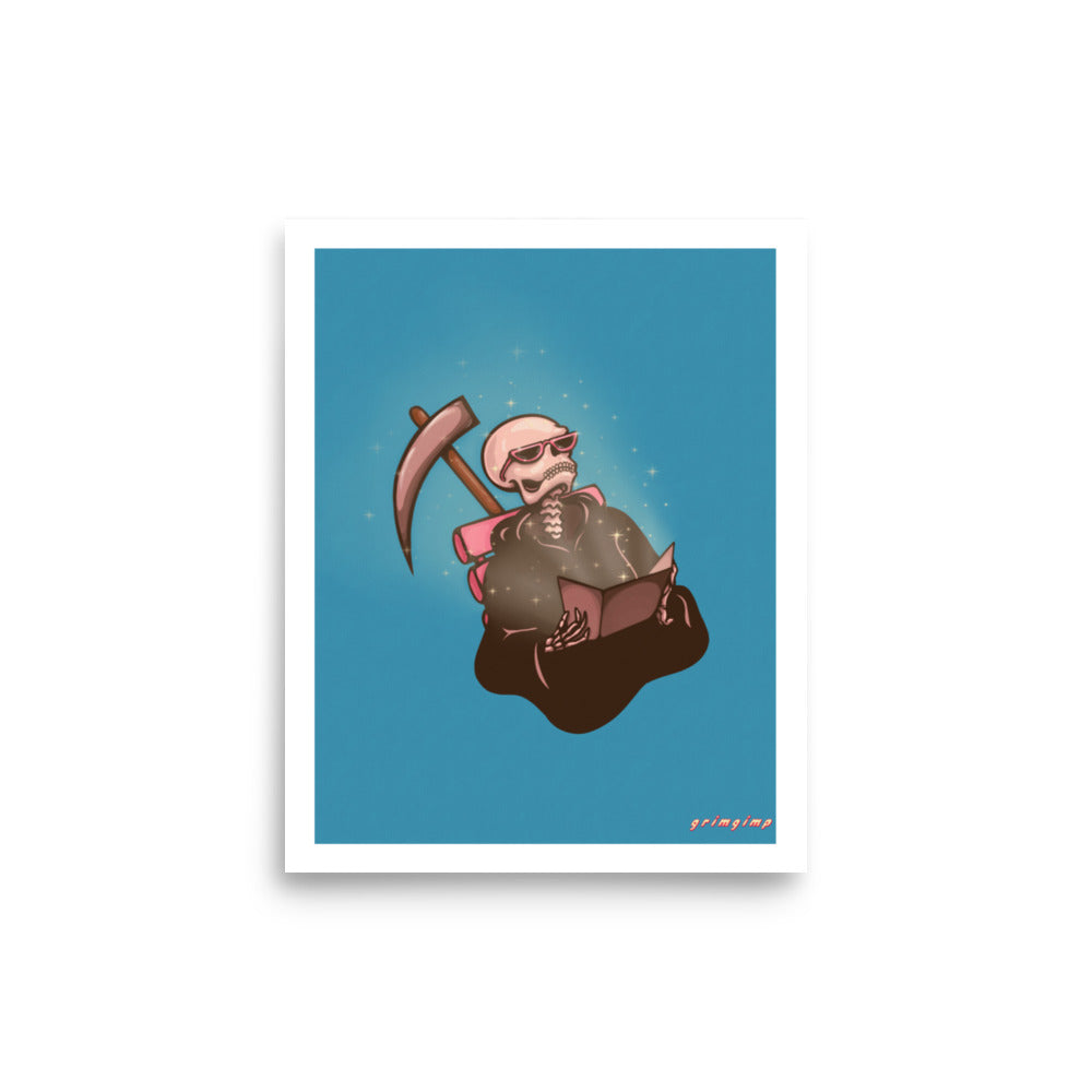 Grim Reaper Tanning matte illustration poster