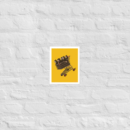 Grocery Run matte poster illustration