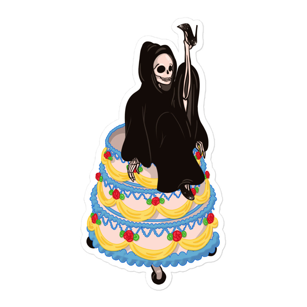 Cake Grim Reaper stickers