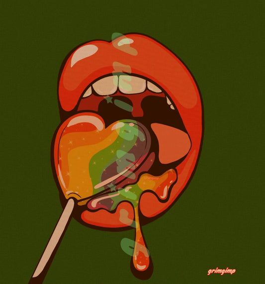 Rainbow Lollipop matte print