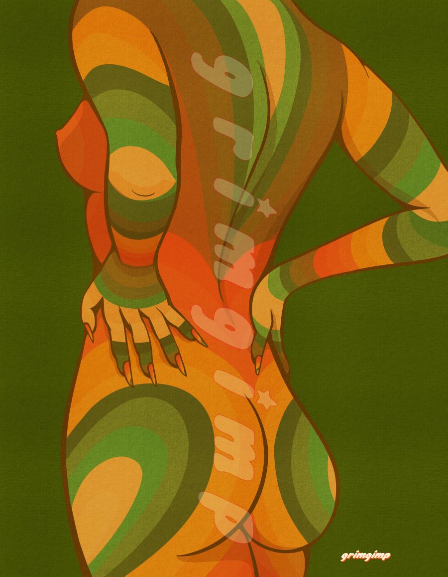 Nude (green) matte print