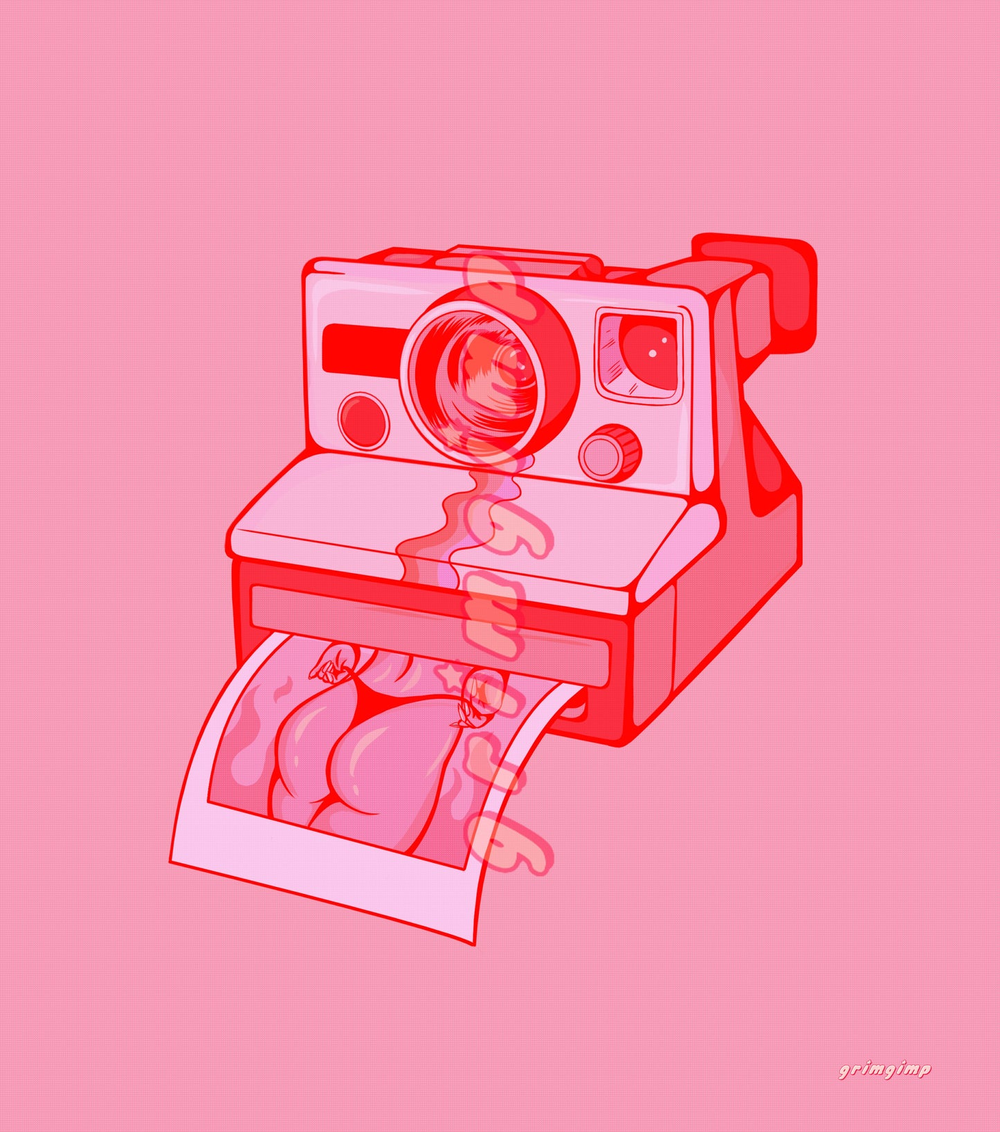 Hot Polaroid (pink) matte print